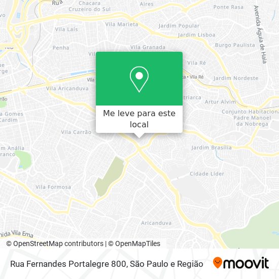 Rua Fernandes Portalegre 800 mapa