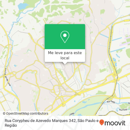 Rua Corypheu de Azevedo Marques 342 mapa