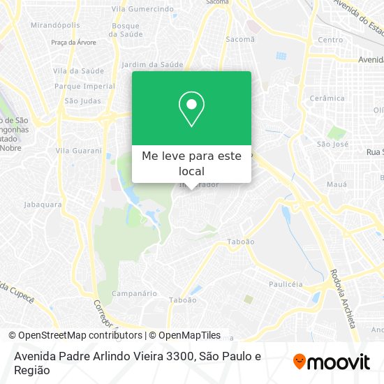 Avenida Padre Arlindo Vieira 3300 mapa