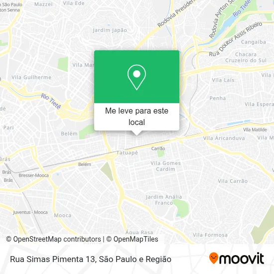 Rua Simas Pimenta 13 mapa