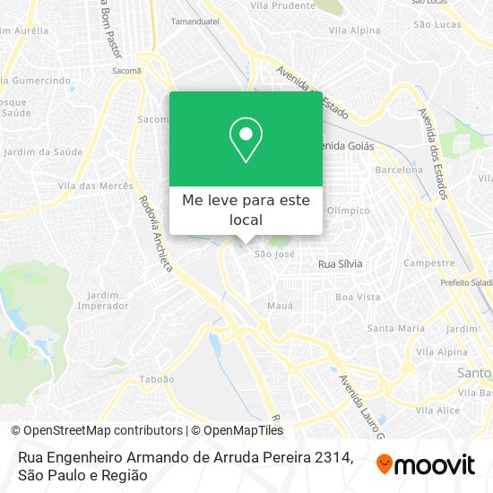 Rua Engenheiro Armando de Arruda Pereira 2314 mapa