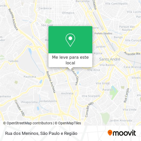 Rua dos Meninos mapa