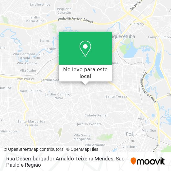 Rua Desembargador Arnaldo Teixeira Mendes mapa