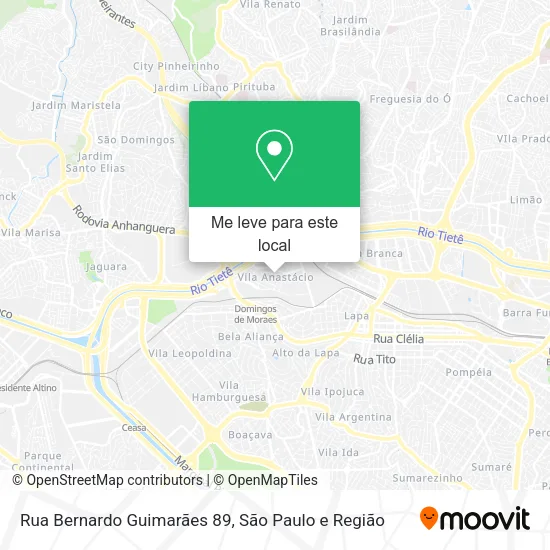 Rua Bernardo Guimarães 89 mapa