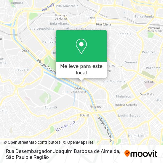 Rua Desembargador Joaquim Barbosa de Almeida mapa