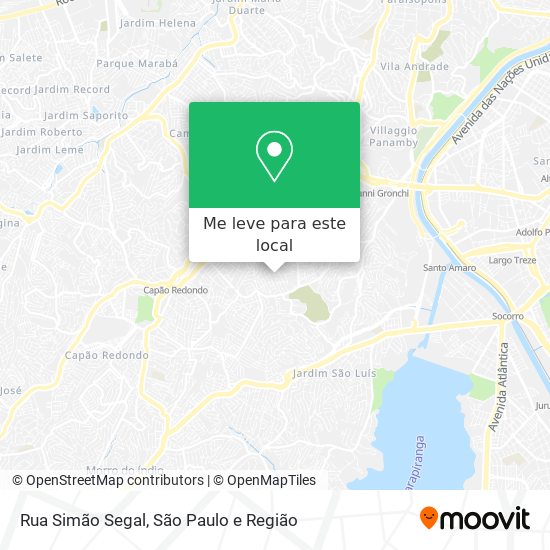 Rua Simão Segal mapa