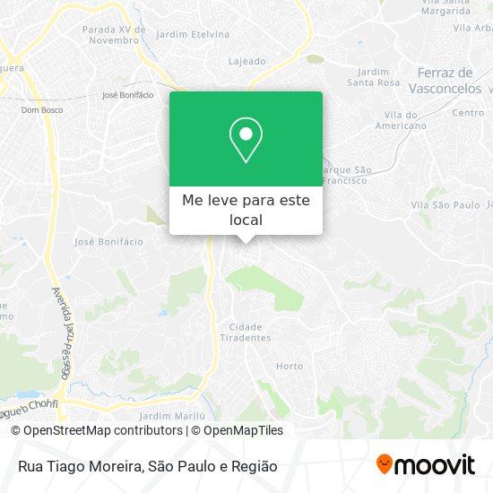 Rua Tiago Moreira mapa