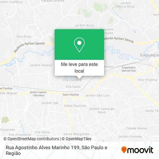 Rua Agostinho Alves Marinho 199 mapa