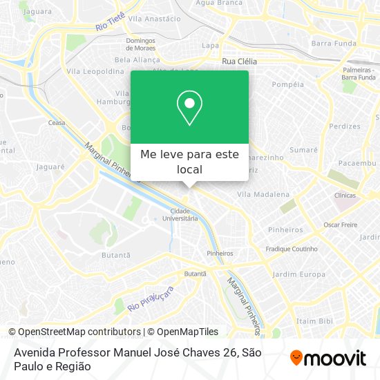 Avenida Professor Manuel José Chaves 26 mapa