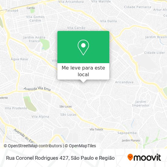 Rua Coronel Rodrigues 427 mapa