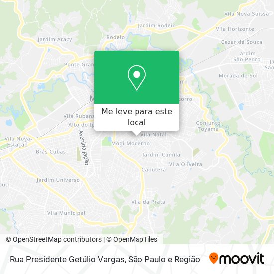 Rua Presidente Getúlio Vargas mapa