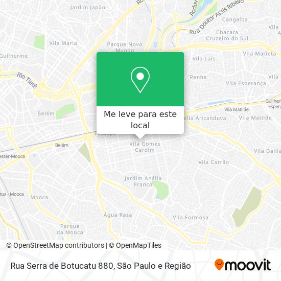Rua Serra de Botucatu 880 mapa