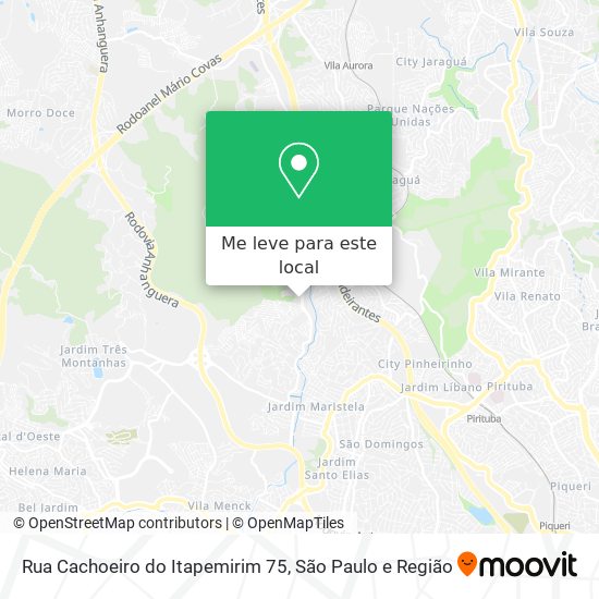 Rua Cachoeiro do Itapemirim 75 mapa