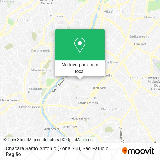 Chácara Santo Antônio (Zona Sul) mapa