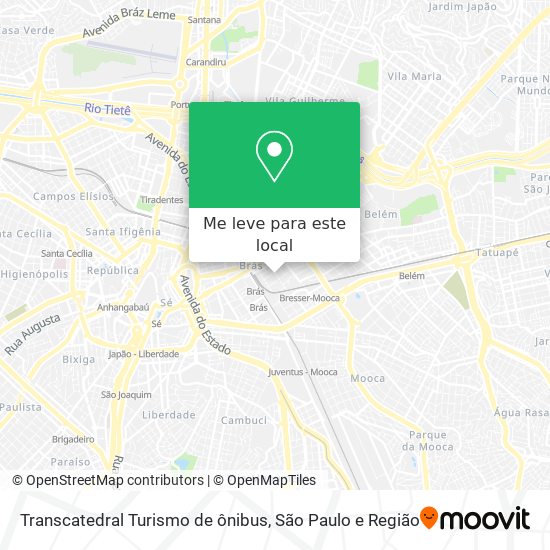 Transcatedral Turismo de ônibus mapa