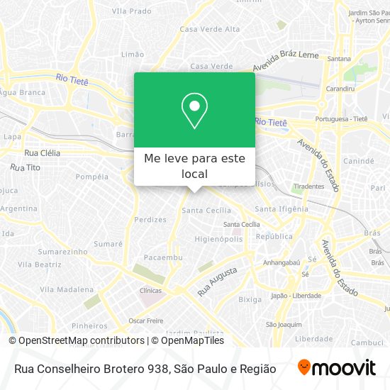 Rua Conselheiro Brotero 938 mapa