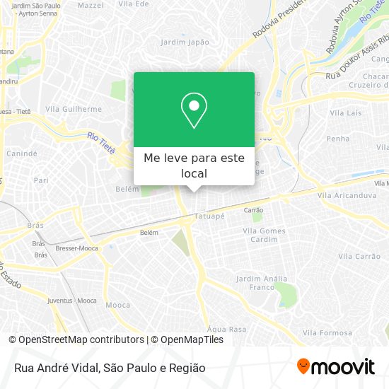 Rua André Vidal mapa