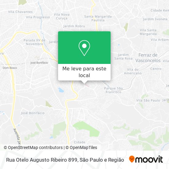 Rua Otelo Augusto Ribeiro 899 mapa