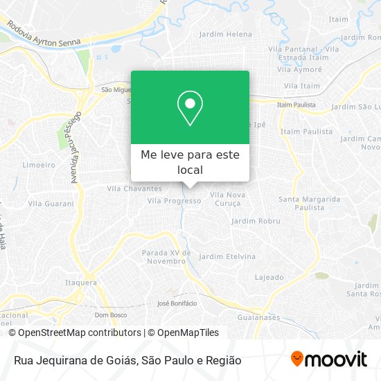 Rua Jequirana de Goiás mapa