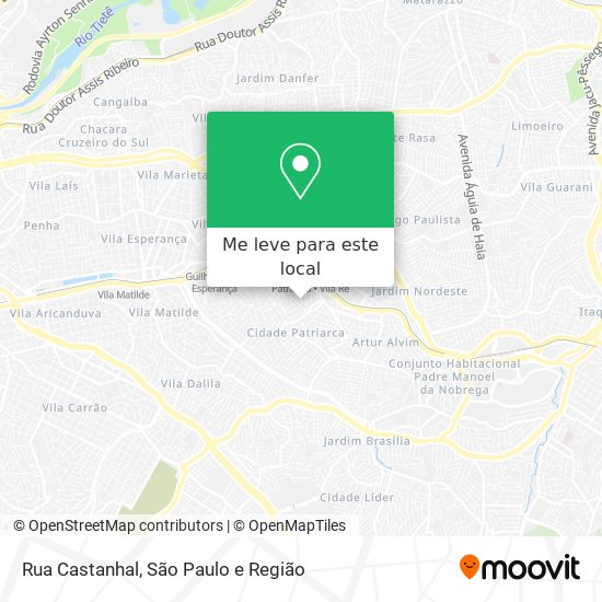 Rua Castanhal mapa