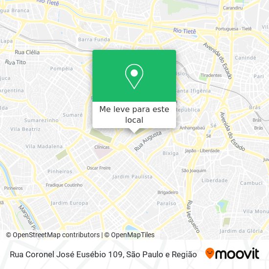 Rua Coronel José Eusébio 109 mapa