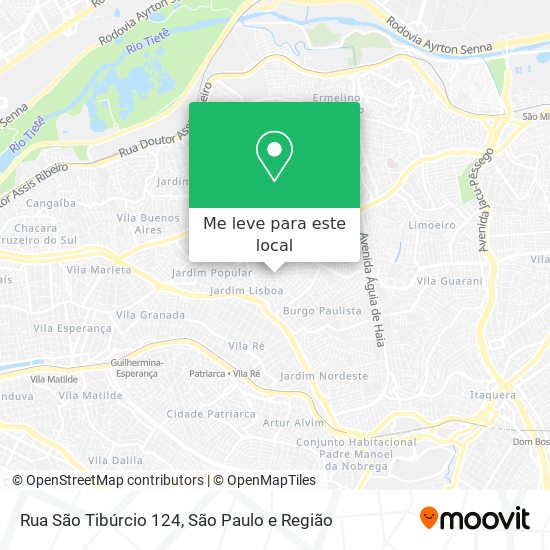 Rua São Tibúrcio 124 mapa