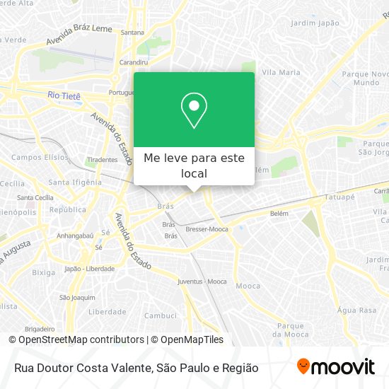 Rua Doutor Costa Valente mapa