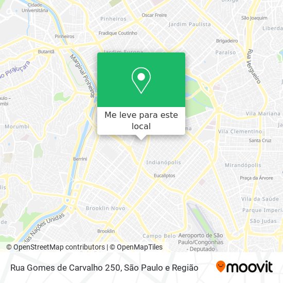 Rua Gomes de Carvalho 250 mapa