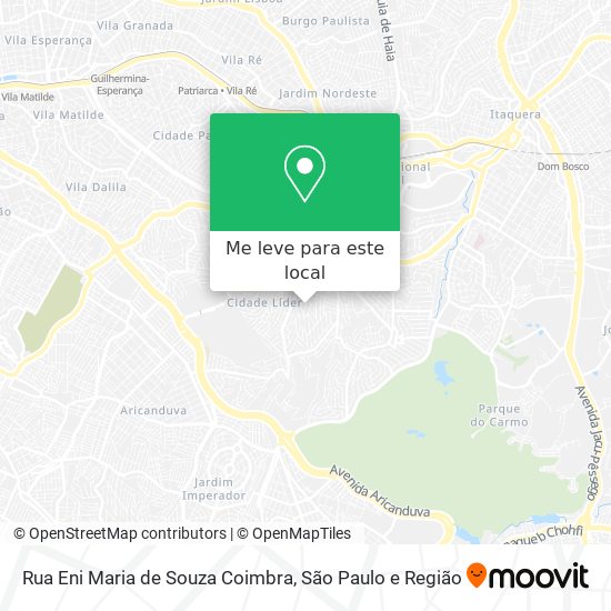 Rua Eni Maria de Souza Coimbra mapa