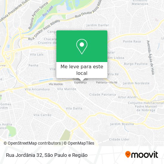 Rua Jordânia 32 mapa