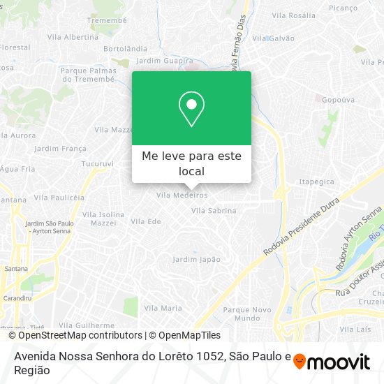 Avenida Nossa Senhora do Lorêto 1052 mapa