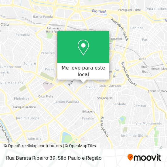 Rua Barata Ribeiro 39 mapa