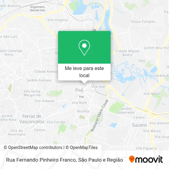 Rua Fernando Pinheiro Franco mapa