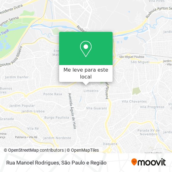 Rua Manoel Rodrigues mapa