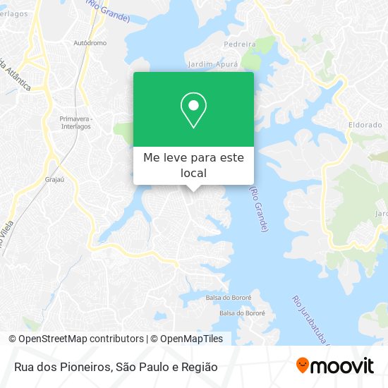 Rua dos Pioneiros mapa