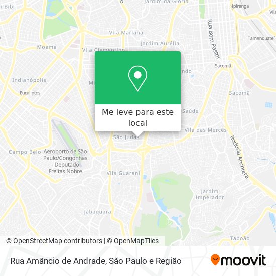 Rua Amâncio de Andrade mapa