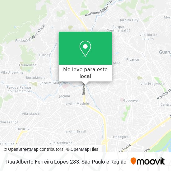 Rua Alberto Ferreira Lopes 283 mapa