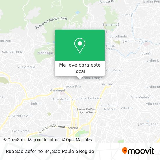 Rua São Zeferino 34 mapa