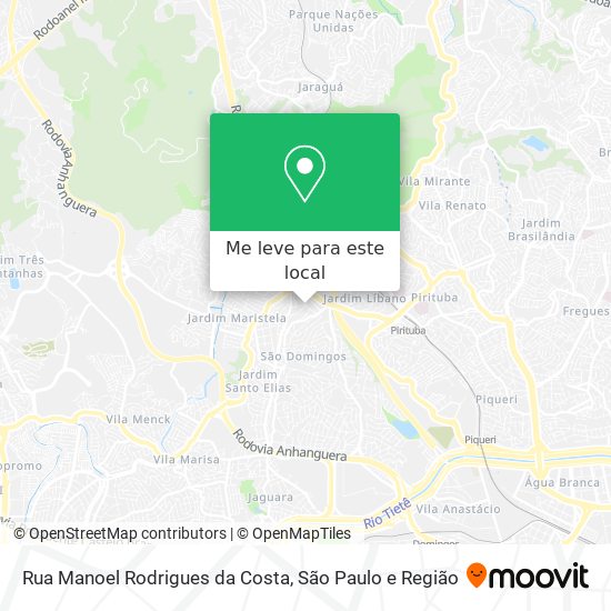 Rua Manoel Rodrigues da Costa mapa