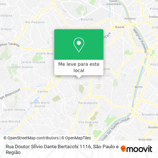 Rua Doutor SÍlvio Dante Bertacchi 1116 mapa