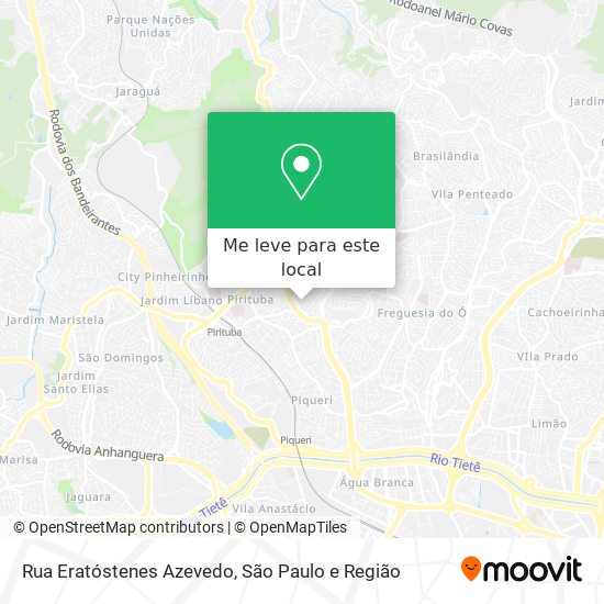 Rua Eratóstenes Azevedo mapa