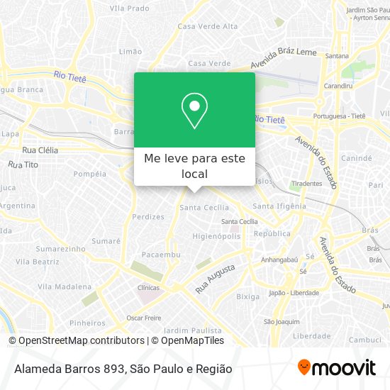Alameda Barros 893 mapa