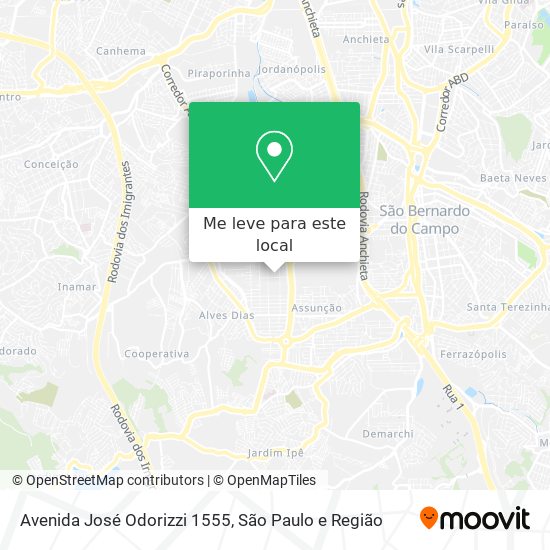 Avenida José Odorizzi 1555 mapa