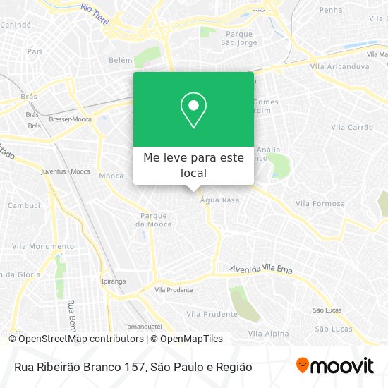 Rua Ribeirão Branco 157 mapa