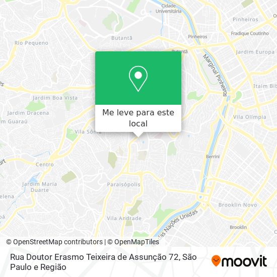 Rua Doutor Erasmo Teixeira de Assunção 72 mapa