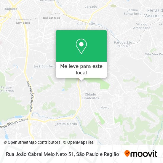 Rua João Cabral Melo Neto 51 mapa
