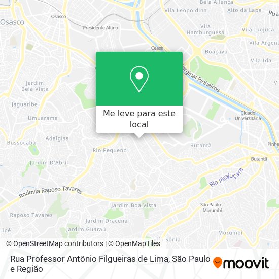 Rua Professor Antônio Filgueiras de Lima mapa