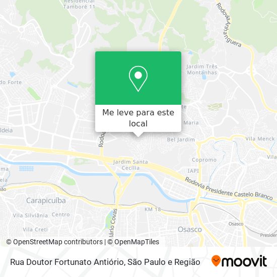 Rua Doutor Fortunato Antiório mapa