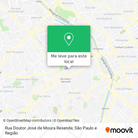 Rua Doutor José de Moura Resende mapa
