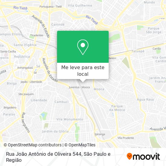 Rua João Antônio de Oliveira 544 mapa